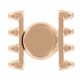 Cymbal ™ DQ metall Magnetverschluss Ateni für SuperDuo Perlen - Rosé Gold